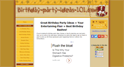 Desktop Screenshot of birthday-party-ideas-101.com