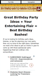 Mobile Screenshot of birthday-party-ideas-101.com